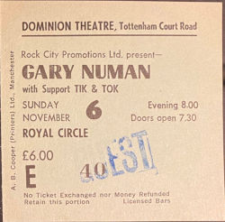 London Domionion Ticket 1983
